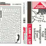 Il 64enne estrae infine una scheda intitolata �Il labirinto�, risalente al 2002. Fu prodotta su richiesta della Settimana Enigmistica: ne furono distribuite soltanto 6000 esemplari ed essendo una rarit� assoluta oggi sul mercato arriva a costare anche 150 euro